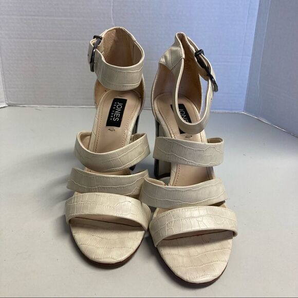JONES NEW YORK,Cream,Cone Block, Open toe,Gladiator Heels,Sz 6.5 M, Jessie Style - Picture 10 of 14
